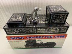 A2 鼈甲 花の螺鈿細工 タバコケース シガレットケース 喫煙グッズ