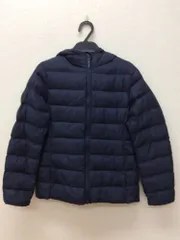 ユニクロ キッズ、濃紺の中綿入りジャケット フード付き