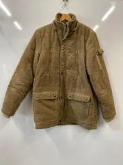 ピ218⚫︎GLOBAL WORK⚫︎グローバルワーク⚫︎ダウンジャケット⚫︎コーデュロイ⚫︎縦ポケット⚫︎ジップアップ⚫︎ボタン⚫︎size XL⚫︎茶