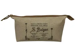 BVLGARI (ブルガリ) コレツィオーネ ポーチ 小物入れ マチあり 32068 ベージュ ブラウン レディース/199