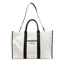 バレンシアガ ハードウェア ラージ トート ショルダーバッグ キャンバス 671403 ホワイト ユニセックス  BALENCIAGA  中古 バレンシアガ