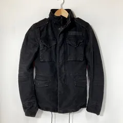 AKM エイケイエム ミリタリージャケット M-65 ボアライナー付き B161 日本製 防寒  メンズ Sサイズ ブラック アウター A15384◆