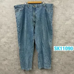 Carhartt デニムジーンズパンツ ライトブルー 52×30 実寸W52in ジップフライ リラックスフィット 大きいサイズ カーハート B17STW 古着 SK11090