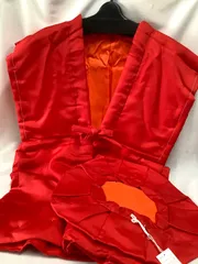 赤いちゃんちゃんこ・大黒頭巾セット　還暦祝い　長寿祝着　日本製　D346