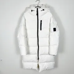 buckaroo/ダウン 白 ロング アウター ファー フード L 100/ラデン