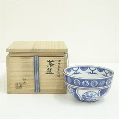瀬戸焼 河本礫亭 染付駿馬図茶碗 14cm - メルカリ
