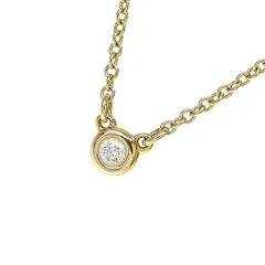 TIFFANY & Co. ティファニー バイザヤード ダイヤ ネックレス K18YG 750 イエローゴールド ダイヤモンド 41.5cm アジャスター付 首飾り アクセサリー レディース 送料無料 240103018906 ★