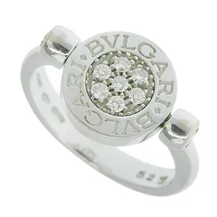 BVLGARI ブルガリ ブルガリブルガリ フリップ ダイヤ オニキス リング K18WG 750 ホワイトゴールド ダイヤモンド オニキス #52 12号相当 指輪 アクセサリー レディース 送料無料 240101827326 ★
