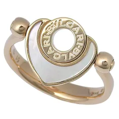 BVLGARI ブルガリ ブルガリブルガリ クオーレ フリップ シェル リング K18PG 750 ピンクゴールド シェル #51 11号相当 指輪 アクセサリー レディース 送料無料 241100086269 ★