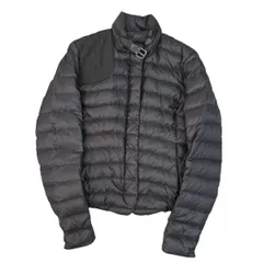 RALPH LAUREN ラルフローレン ライダース  レザー切り替え ロゴ金具付き ダウンジャケット レディース ナイロン 中古