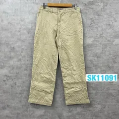 RALPH LAUREN チノパンツ ベージュ 4 実寸W30in ジップフライ レディース ラルフローレン 古着 SK11091