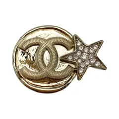 ☆☆CHANEL シャネル スター ココマーク ブローチ B23B ゴールド メッキ