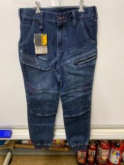 アヴィレックスACO CROSSOVERサイドジップデニムパンツ 濃紺 XXL アヴィレックスACO CROSSOVERサイドジップデニムパンツ 濃紺 XXL