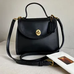 Vintage Coach Regina Bag Black Leather Crossbody Shoulder Bag