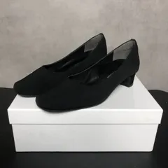 WQ820●PETITSOIR 東京ソワール：美品 箱付きフォーマルパンプス ●M● EEE ブラック NON SLIP 冠婚葬祭 クッションパンプス プチソワール