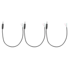 uxcell 3本 3.5mm オーディオケーブル 裸線延長ケーブル TRRS 4 極 オス 変換ケーブル 0.3 m ステレオミニプラグ プラグジャック 音声ケーブル スピーカー ラジオ テレビ スマホ ヘッドフォン セットトップ ボックス用