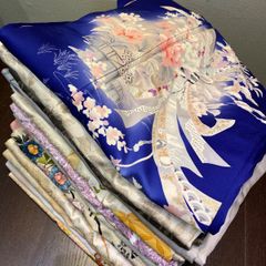 まとめ売り】正絹訪問着14枚 リメイク素材 ハンドメイド向け - メルカリ