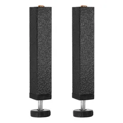 uxcell 2個 高さ調節可能なセンターサポートレッグ 7インチ メタルベッドフレームサポートレッグ ソファキャビネットソファドレッサーテーブル家具用ベッドサポートスラットレッグ シルバー