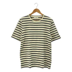 JIL SANDER+ / ジルサンダープラス | コットン ロゴパッチ ボーダーTシャツ | M | アイボリー / ブラック | メンズ