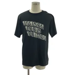 【美品】 Louis Vuitton / ルイヴィトン | コットン シルク ロゴ インターシャ ニット セーター | L | ブラック | メンズのサムネイル