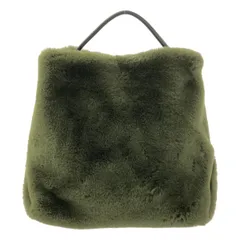 【美品】  VIOLAd'ORO / ヴィオラドーロ | ELMO エコファー トートバッグ | グリーン | レディース