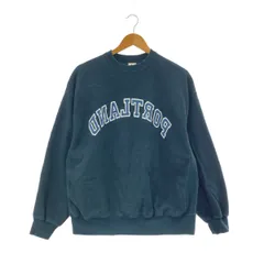 blurhms / ブラームス | Sofftt&Harrd Sweatt Crrew-neck PRIINT Big 反転プリント オーバーサイズ クルーネックスウェット | 2 | ブラックグリーン | メンズ