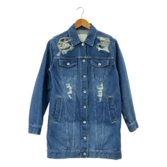 CINOH / チノ | ダメージ加工 デニム ジャケット | インディゴ | レディース