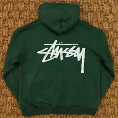 STUSSY VIXXストック バックロゴ フーディー グリーン