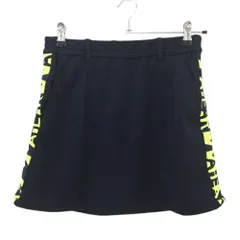 【美品】ビバハート スカート ダークネイビー×ライトグリーン サイドロゴ ストレッチ  レディース 40(M) ゴルフウェア VIVA HEART