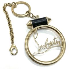 美品 ルブタン キーリング クリスタル チェーン キーホルダー ソール