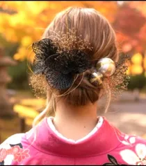 即日発送 ●成人式 結婚式　胡蝶蘭 髪飾り 卒業式　高級造花　髪飾り　振袖　和装　着物　袴