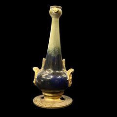 中国古玩 蕪型瓶 瑠璃釉蜥蜴装飾 古美術 骨董 アンティーク - メルカリ