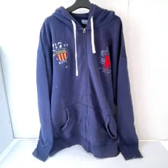 03w22491  POLO RALPH LAUREN ポロ ラルフローレン ジップアップパーカー 3XL  ネイビー  メンズ  ストリート トップス  パーカー