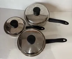 【Amway アムウェイ クイーン　片手鍋セット】大中小　ステンレス