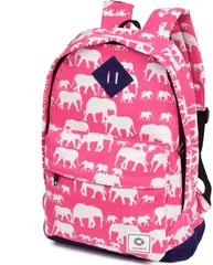 Lelotte リュックサック 子供 キッズ 男の子 女の子 チェストストラップ付 キッズリュック 子供リュック キッズリュックサック 保育園 幼稚園 通園 遠足 (ピンクエレファント,  ミディアム)