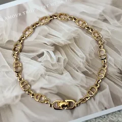 【極美品】クリスチャンディオール ブレスレット CDロゴ  アクセサリー ゴールド Christian Dior Vintage Bracelet Gold CD Logo Accessories 22309