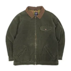 オールドギャップ OLD GAP 90s 90年代 太畝コーデュロイジャケット キルティングライナー USA ヴィンテージ アメリカ 古着 メンズ コート・ジャケット オリーブ BOYS XXL メンズM相当【中古】
