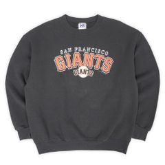 サンフランシスコジャイアンツ SAN FRANCISCO GIANTS 00s 2000年代 プリントスウェット MLB オフィシャル Lee USA ヴィンテージ アメリカ 古着 トレーナー ブラック 黒 L【中古】