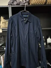 ポロ ネイビー オーバーサイズシャツ コットンシャツ mサイズ