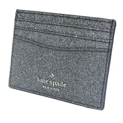 kate spade　ケイトスペード　カードケース　ローラ グリッター レザー ラメ ボックスド スモール スリム　未使用　aq6810