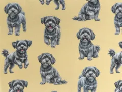 【ゆきちゃん限定】X2484 マルプー シルバー ベージュ 生地 1m