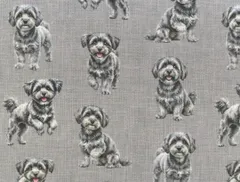 【ゆきちゃん限定】X2486 マルプー シルバー（グレー）グレー 生地 1m