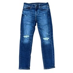 JEGGINGS ダメージ加工 スキニーデニム US 8 - メルカリ