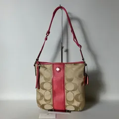 2510-470｜コーチ シグネチャー ショルダーバッグ ピンク