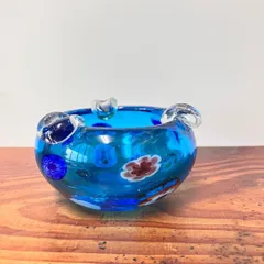 べネチアンガラス　灰皿　小皿　小物入れ　オブジェ　ミルフィオリ ガラス工芸|雑貨屋えこわっか