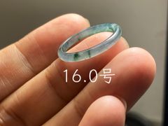 L17-194 氷種 黒翡翠 16.5号 グアテマラ産A貨本翡翠くりぬき リング