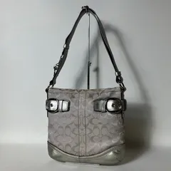 2510-481｜コーチ シグネチャー ショルダーバッグ シルバー