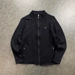 OLD NIKE GOLF Fleece Jacket オールド ナイキゴルフ ゴルフウェア フリースジャケット ジップアップ スウォッシュ ロゴ刺繍 ブラック 黒 レディース L