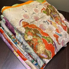 まとめ売り】正絹振袖7枚 リメイク素材 ハンドメイド向け - メルカリ