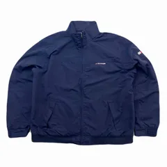 トミーヒルフィガー ナイロンジャケット 収納式フード付 ビッグシルエット XXL メンズ ネイビー 濃紺